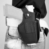 Universal Tactical Gun Holster for Glock 17 18 26 Concealed Carry Gun Pistol Bag All Size Metal Clip Pouches Glock Case Hunting
