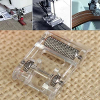 1Pc Low Shank Roller Presser Foot for Singer Brother Janome Juki Sewing Machine