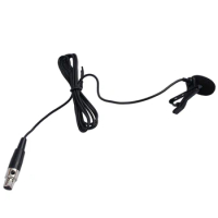 Lapel Microphone High Quality Black Lavalier Lapel Clip Microphone with 4 PIN Mini XLR TA4F for Shure Wireless System