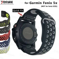 YOOSIDE Fenix 6X Wristband Sport Silicone 26mm Quick Fit Watch Band Strap for Garmin Fenix 3/Fenix 3 HR/Fenix 5X/5 Plus