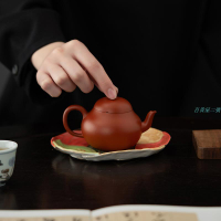 宋樸蘇揚燁純手工柴燒手作樹葉圓形壺承萩燒果盤點心盤陶瓷手繪