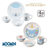 陶瓷餐具4件組-嚕嚕米 Moomin 彼得兔 Peter Rabbit 日本進口正版授權