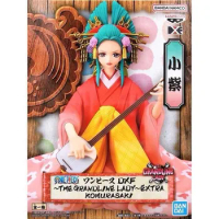 Original Bandai One Piece Kozuki Hiyori DXF THE GRANDLINE LADY EXTRA KOMURASAKI PVC Action Figures Ornaments Figure Toys 13cm
