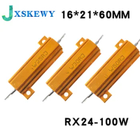 100W Aluminum Power Metal Shell Case Wirewound Resistor 0.01R ~ 100K 1 6 8 10 20 200 500 1K 10K ohm resistance RX24 Igmopnrq