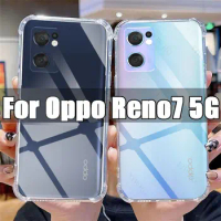 Clear Phone Case for Oppo Reno7 5G TPU Transparent Case for Oppo Reno 7 6.43" CPH2371 Shockproof Anti-scratch Covers