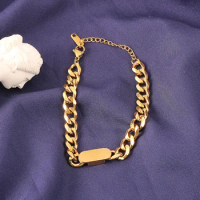 Thick Chain Titanium Steel Bracelet Women's Hip-Hop Niche Cold Style Wrist Chain