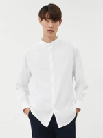 เสื้อเชิ้ตคอจีน BAMBOO BLEND สีขาว (BSL W1 073RB)