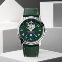 【CONSTANT 康斯登】Classics 系列 心跳月相日期 機械腕錶-綠(FC-335MCGRW4P26)