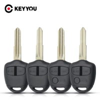 KEYYOU 2 Buttons Replacement Remote Car Key Shell For Mitsubishi Lancer Outlander Colt Mirage Mit11r Key Cover Case Right blade