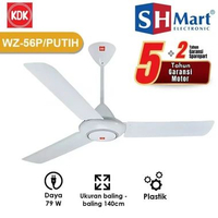 CEILING FAN KDK KIPAS ANGIN GANTUNG PLAFON WZ56P WZ-56P GARANSI RESMI (MEDAN) Putih