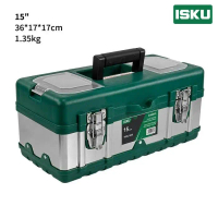 Promo ISKU Tool Box Besi Baja Kotak Perkakas Besi Baja Toolbox Stainless ABS - 15 Inch Berkualitas