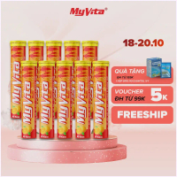[Mua ngay tiết kiệm] Combo 10 viên sủi TPBVSK Myvita Multi bổ sung vitamin và khoáng chất hỗ trợ tăn