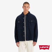 Levis 男款 工裝牛仔襯衫式外套 / 經典雙胸口袋 / 深藍