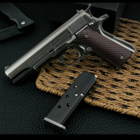 1:2.05教具柯爾特M1911大號全合金屬仿真手槍搶拋殼模型不可發射-朵朵雜貨店
