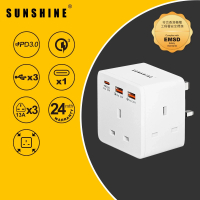 MPD-3 3位插頭萬能蘇 (1Type C + 2 USB) 