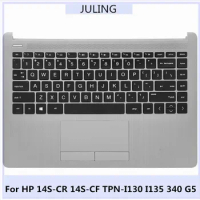 For HP 14S-CR 14S-CF TPN-I130 I135 340 G5 Laptop Palmrest Upper Cover With US Keyboard