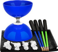 BODYRHYTHM Pro Triple Bearing Chinese Yoyo with 2 Pairs of Carbon Sticks 4 Strings 1 Drawstring Bag 