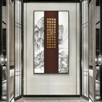 新中式百家姓圖浮雕玄關掛畫客廳風景立體藝術裝飾畫餐廳背景墻畫