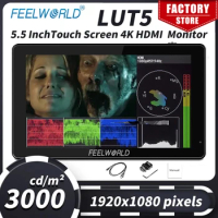 FEELWORLD LUT5 Monitor 5.5 Inch Touch Screen 1920X1080 IPS Panel 4K HDMI Monitor on Camera Field Monitor For Live Video