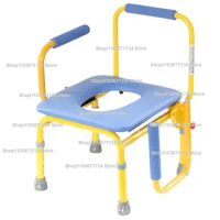 Reinforced Anti Slip Armrest Children's Commode Chair Adjustable Height Mobile Toilet One-chair Multipurpose Toilet Shower Chair