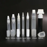 1pcs wholesale 3mm/5mm/6.5mm/8mm/10mm/15mm/30mm Flat empty liquid chalk Paint marker barrels pen Repeated Filling ink