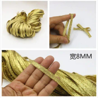 20Meters Gold Lace Trim Ribbon Curve Lace Fabric Sewing Centipede Braided Lace Wedding Craft DIY Clothes Accessories Decoration
