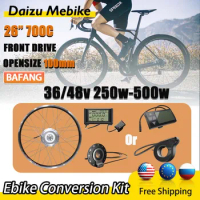 26'' 700C Ebike Conversion Kit Bafang Hub Motor Silver Front Wheel Electric Bike Conversion Kit 100mm Dropout DIY Electric Bike