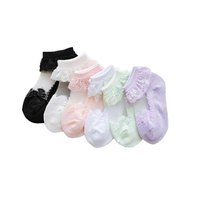 [免運】女寶寶襪子季夏薄款水晶襪兒童花邊襪蕾絲公主襪嬰兒女童絲襪超薄 果果輕時尚 全館免運