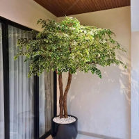 Pohon Artificial 2.5 mtr/pohon latex/pohon indoor beringin list putih