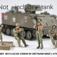 1/35 Scale Unpainted Resin Figure US M113 ACAV Crew in Vietnam War 4 figures collection figure