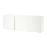 BESTÅ 上牆式收納櫃組合, 白色/timmerviken 白色, 180x42x64 公分