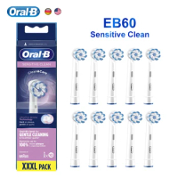 Oral-B EB60 Sensi Ultrathin Replacement Electric Toothbrush Heads Clean and Care Sensitive Original Refill Tooth Brush for Adult