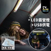 【小魚嚴選】可摺疊充氣USB供電LED露營燈 1入