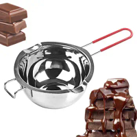 Chocolate Melting Pot Boiler Pot Bakeware Wax Candle Candy Melts Stainless Steel Melting Pot With Front Hook For Melting Bowls