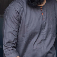 HAMARU Kemeja Atasan Baju Muslim Koko Pria Lengan 3/4 Bahan Katun Premium Regular Fit NOREN Gaya Sim
