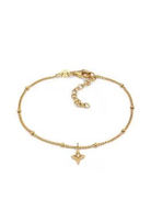 Elli Jewelry Gelang Wanita Perak 925 Lapis Emas Rantai Bola Kristal Putih Korea Style Aesthetic