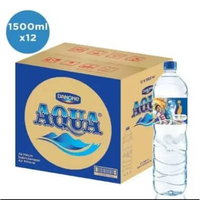 1 DUS AQUA 1500 ML 1 DUS Aqua Liter Aqua 1 Liter Air Mineral Air Minral Air Putih - Beli Banyak = Ma
