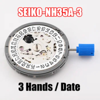 Japan Seiko NH35A Premium Mechanical Movement NH35 White Datewheel 24 Jewels Automatic Self-winding High Accuracy Movt Replace