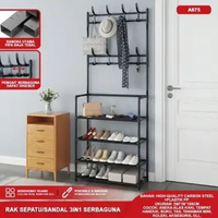 Rak Sepatu Susun Stainless Rak Warna Tempat Sandal Sepatu Rak Susun Kuat Multifungsi Kapasitas Besar