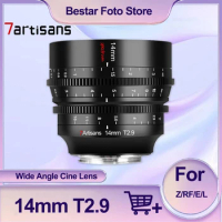 7artisans 14mm T2.9 Full Frame Ultra Wide Angle Cine Lens for Sony A6000 Canon R5 Nikon Z5 Z50 Sigma L Mount