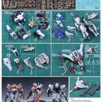 for EG 1/144 Build Strike Exceed Galaxy AW9 MADWORKS S57 Metal Detail up Photo Etched Sheets Decal Set Entry Grade GAT-X105B/EG