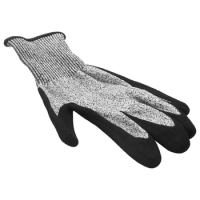 Level 5 Cut Resistant Gloves 3D Comfort Stretch Fit, Durable Power Grip Foam Nitrile, Pass Fda Food Contact,2 Pair(M)