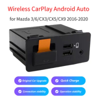 New Upgrade CarPlay Adapter Wireless Carplay Android Auto Wireless Adapter USB Car AI Box for Mazda 3/6/CX3/CX5/CX9 2016-2020