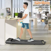 Under Desk Treadmill Foldable 2 in 1, Walking Pad Treadmill,6.2 MPH Running Treadmill with Remote Control and LED Displa