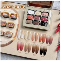 Set màu dặm ombre 9 ô , ombre lòng đào mới
