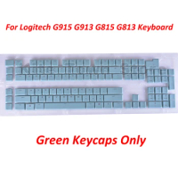 A full set G915 109pcs + 2pcs Key Caps for Logitech G813 G913 G815 G915 Wireless Keyboard US / UK Version Green Color