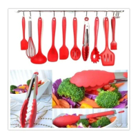 Heat Resistant Kitchen Cooking Utensils Silicone Cooking Tools Set Non-Stick Baking Tool DIY Kitchen Cooking Tools 10Pcs/set