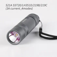 Convoy S21A with SST20 LH351D 219B 219C,21700 flashlight ,Torch,3A current,4 modes