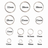 Guang quan 9mm-32mm stainless steel Double Loop Jump Ring small key-ring jewelry accessories parts 100-500pcs