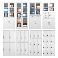 Steel Office File Cabinet Iron Locker Data Voucher File Bookcase Drawer with Lock Low Cabinet Staff Wardrobe